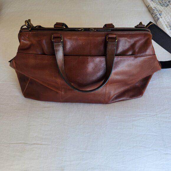 Fossil "Miles" Leather Duffle Bag EUC - Picture 2 of 11
